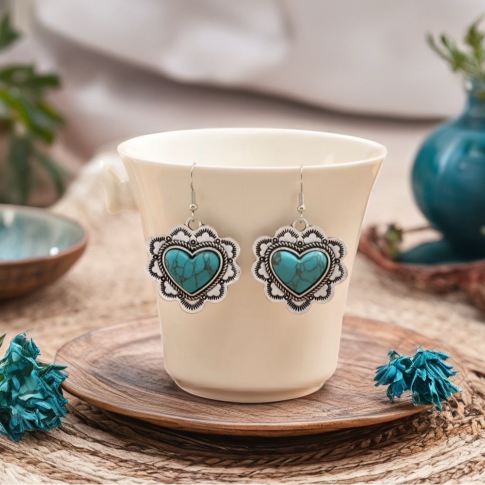 Heart of the American West Howlite Earrings